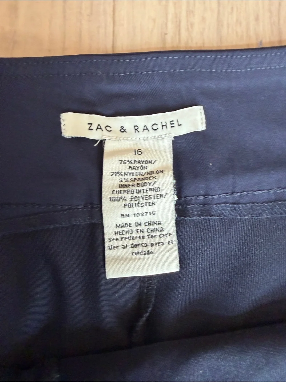 NWT Zac & Rachel Navy Scalloped Hem Athletic Skort